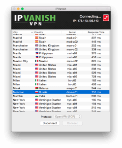 IPVanish VPN Zugangssoftware