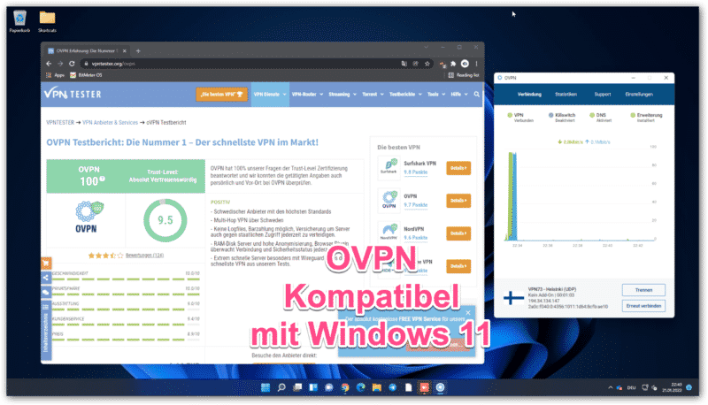 OVPN ist 100% mit Windows 11 kompatibel