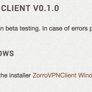 ZorroVPN Windows Client