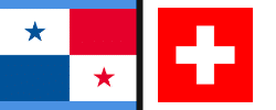 Flagge Panama und die Schweiz