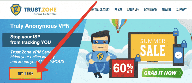 Anleitung Trust.Zone VPN testen Schritt 1