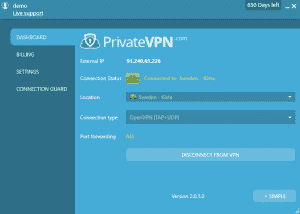 PrivateVPN für Windows