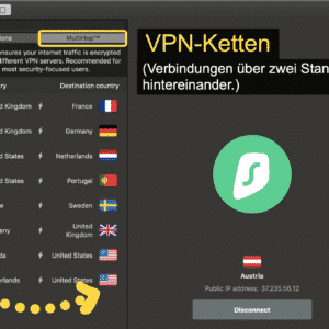 Surfshark Zugangssoftware für Mac