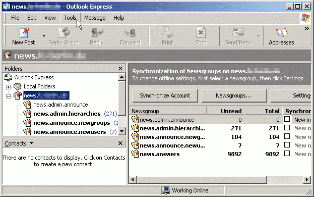 Outlook Express war einer der ersten Newsreader!