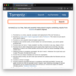 Torrentz2 ONION Onion Torrent seite