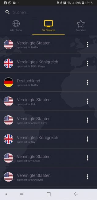 CyberGhost für Android