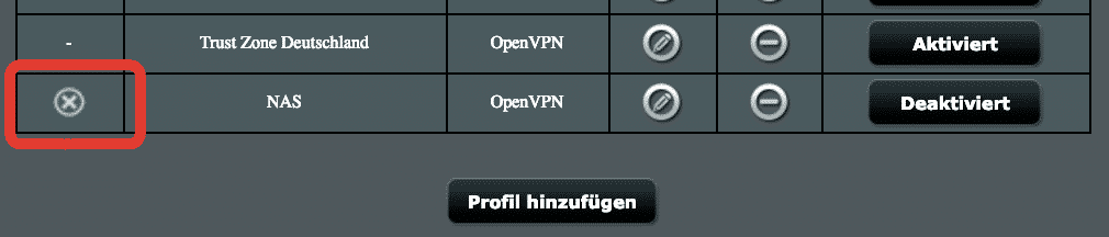 VPN Verbindung: Fehler