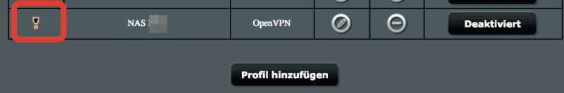 VPN Verbindung: Warnung
