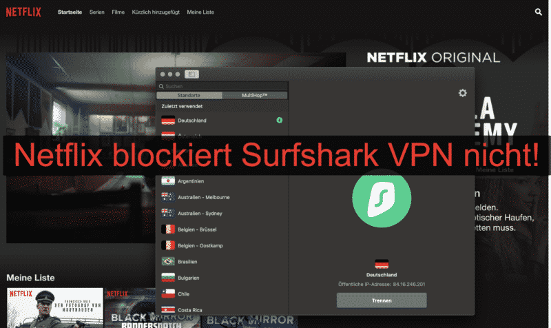 Surfshark VPN mit Netflix