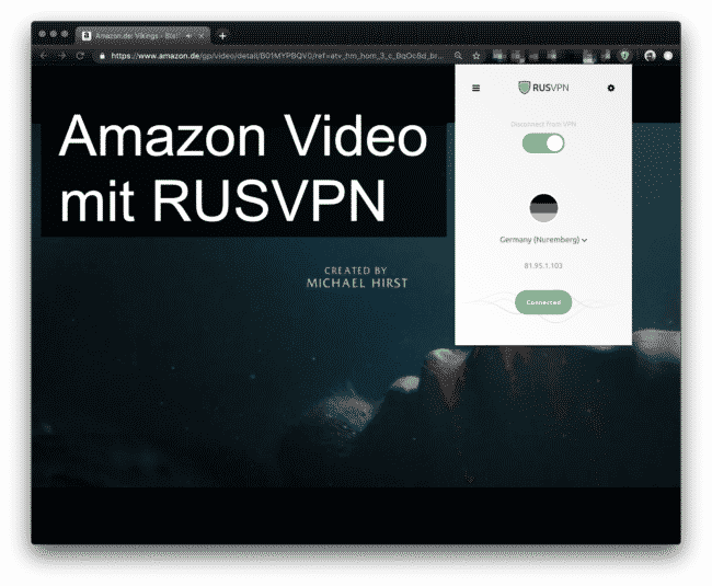 Amazon Video mit RUSVPN (Deutsche Server)
