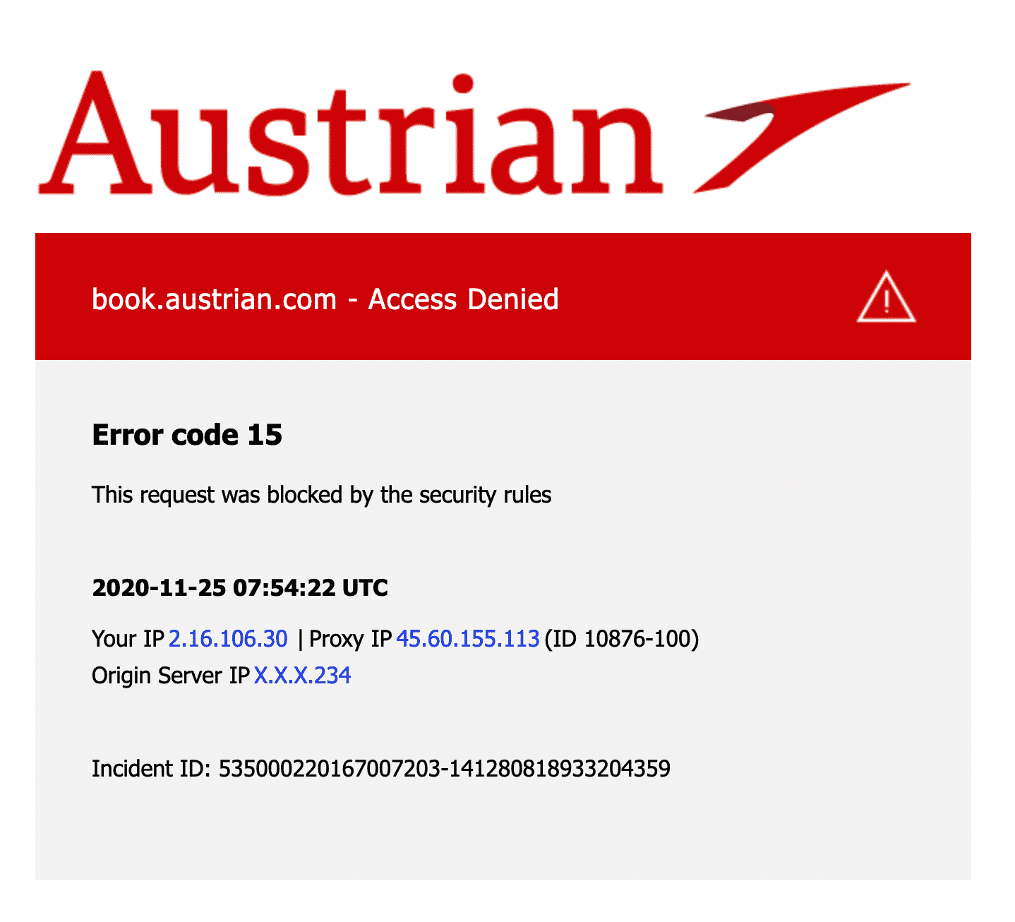 Austrian Airlines blockiert VPN Services