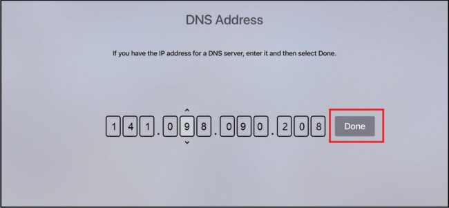 Gib die DNS-Server-Adresse ein