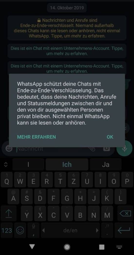 WhatsAppMitarbeiter haben Zugang zu Kundenchats