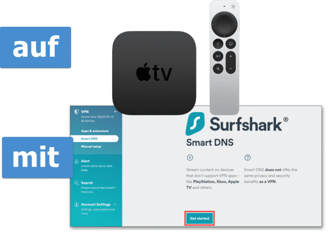 Surfshark Smart DNS auf AppleTV mit US Netflix Inhalten streamen