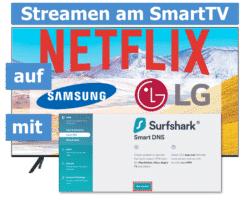 Surfshark SmartDNS auf Samsung oder LG TV Geräten verwenden