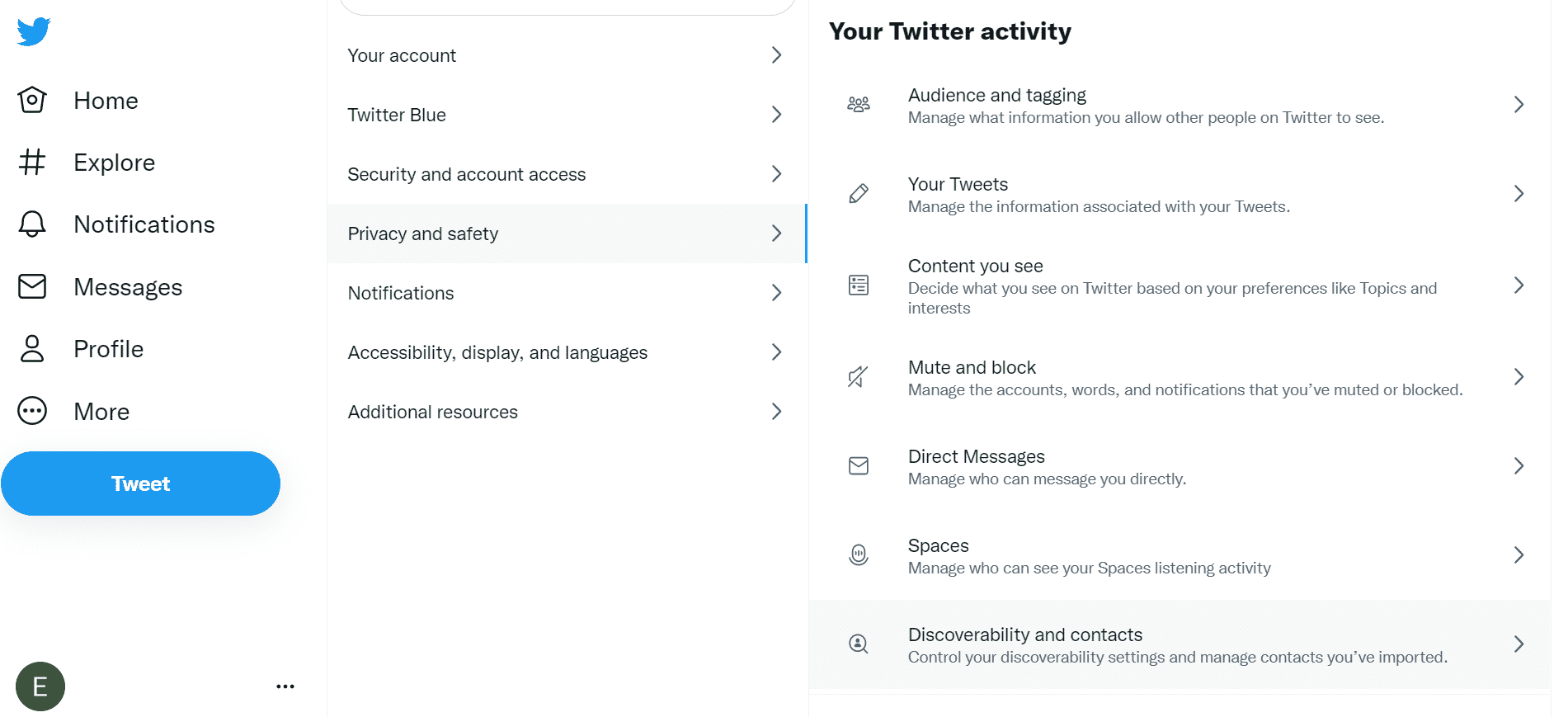 Twitter Datenschutzeinstellungen 2