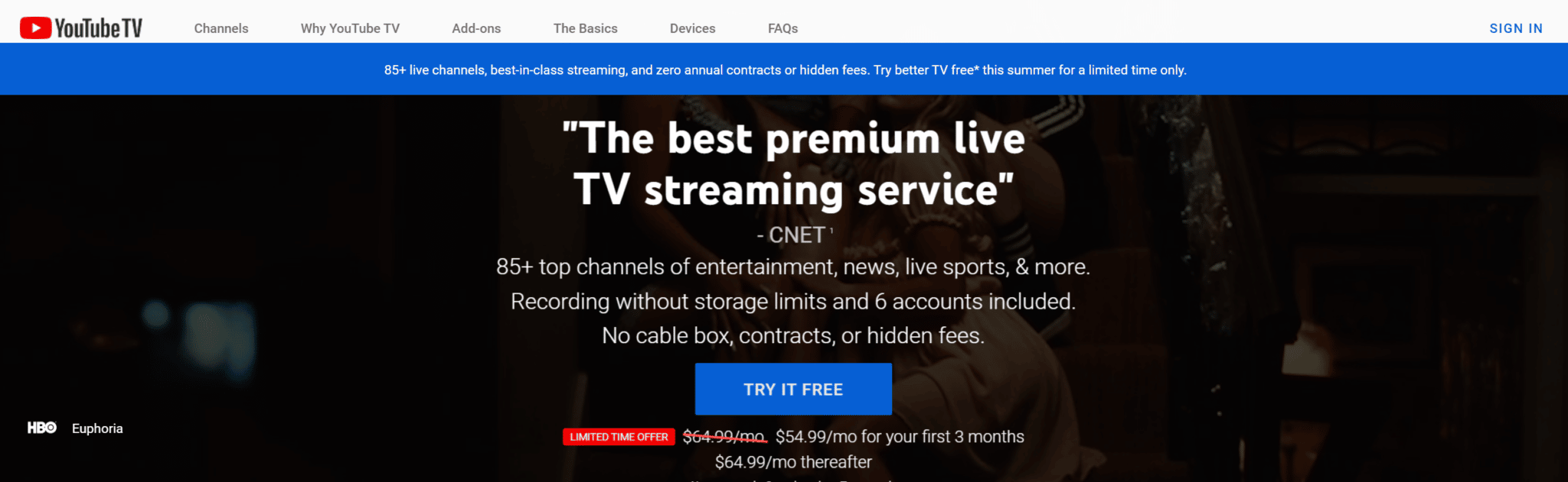 YouTube TV free trial