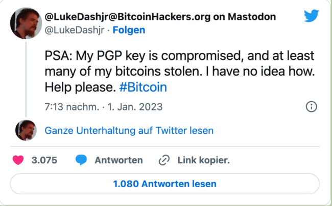 Luke Hacker Bitcoin-Entwickler Luke Dashjr soll angeblich sein Vermögen durch ...