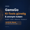 GamsGo KI-Tools günstig und anonym nutzen – ChatGPT, Gemini, MidJourney