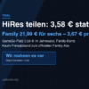 Tidal teilen: GamsGo-Platz 3,58 € gegen Family-Abo 3,67 € pro Person
