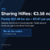 Sharing Tidal: GamsGo slot €3.58 against Family plan €3.67 per person