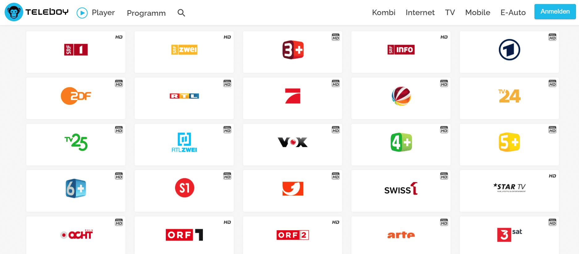 Teleboy Streaming - auch außerhalb der Schweiz! 2 Teleboy Sender